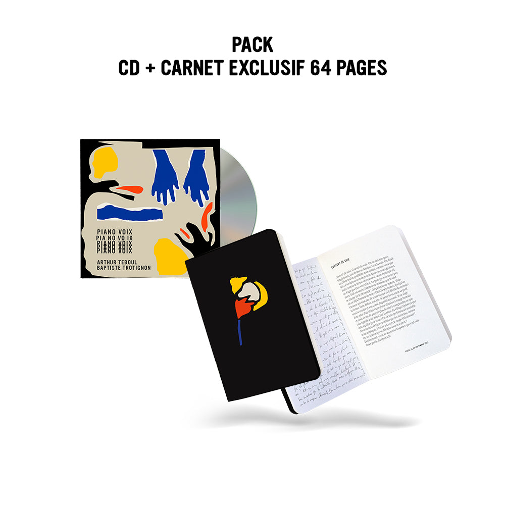 Arthur Teboul & Baptiste Trotignon – Piano Voix (CD + carnet)