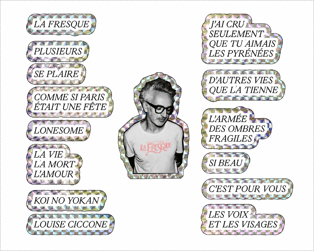 Vincent Delerm - Planche de stickers La fresque