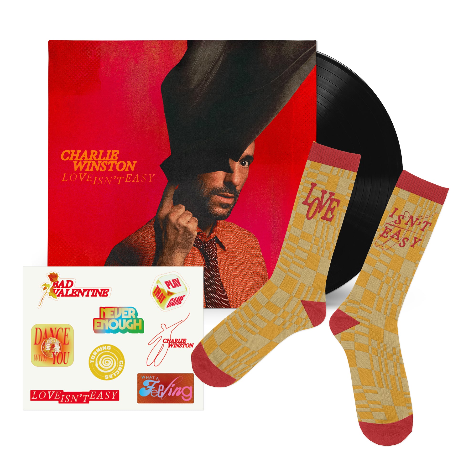 Charlie Winston - Love isn't easy (Pack chaussettes vinyle)