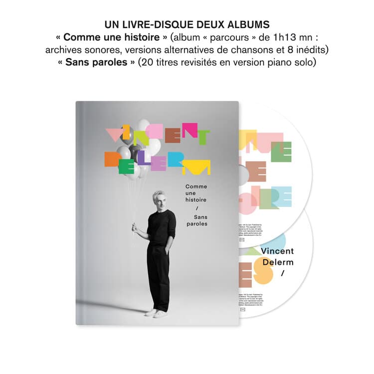 Vincent Delerm Livre-disque double album "Comme une histoire / Sans paroles"